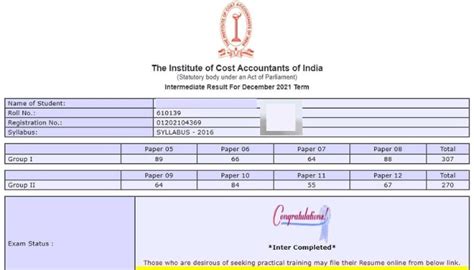 cma exam results|Final Result For June 2024 Term .